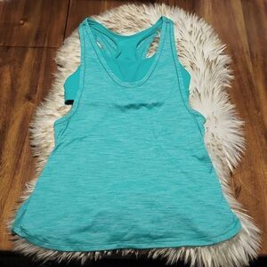 Lululemon Glide and Stride TankHeathered Viridian‎ Green / Viridian Green size 4